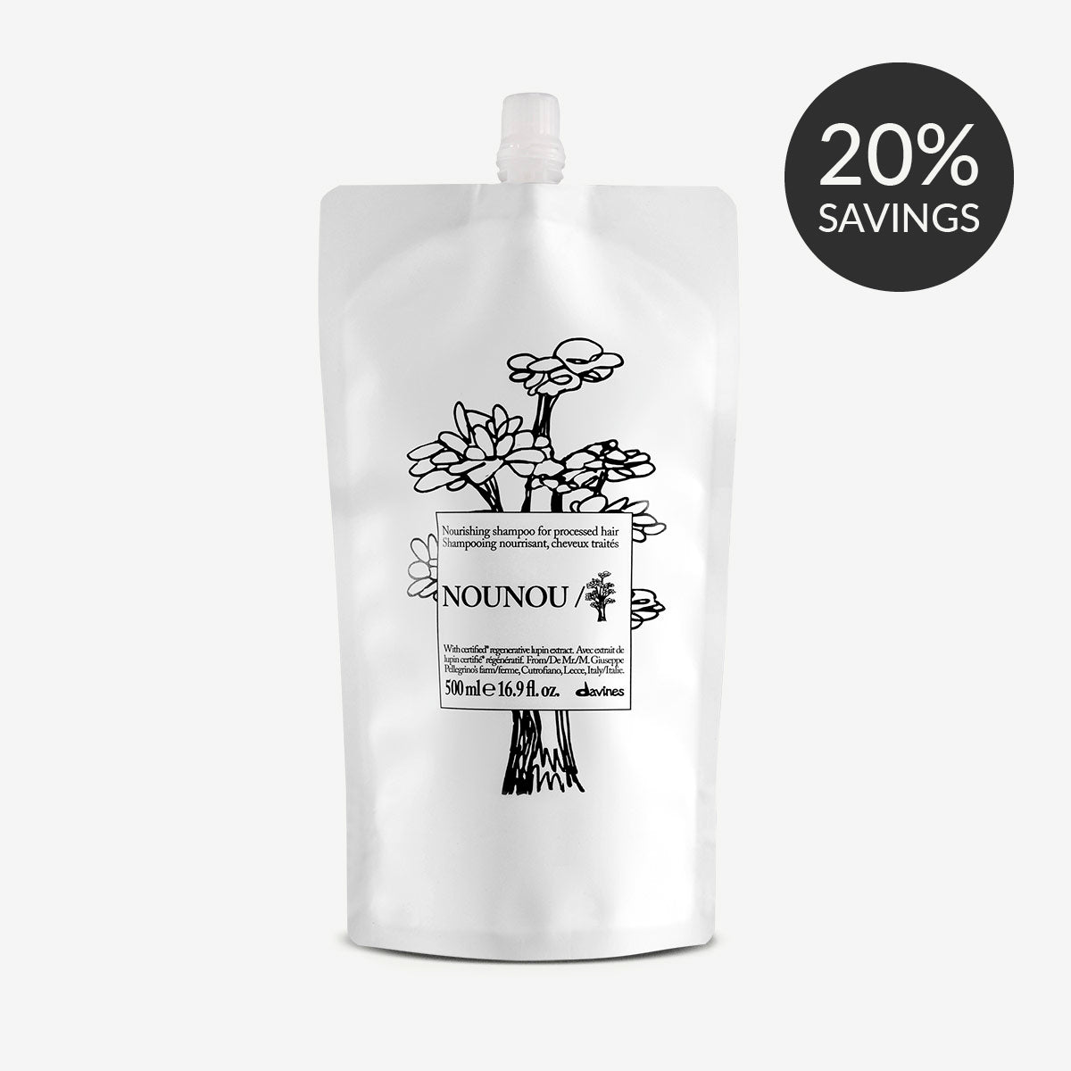 
Davines Canada NOUNOU Shampoo - Nourishing shampoo for processed hair