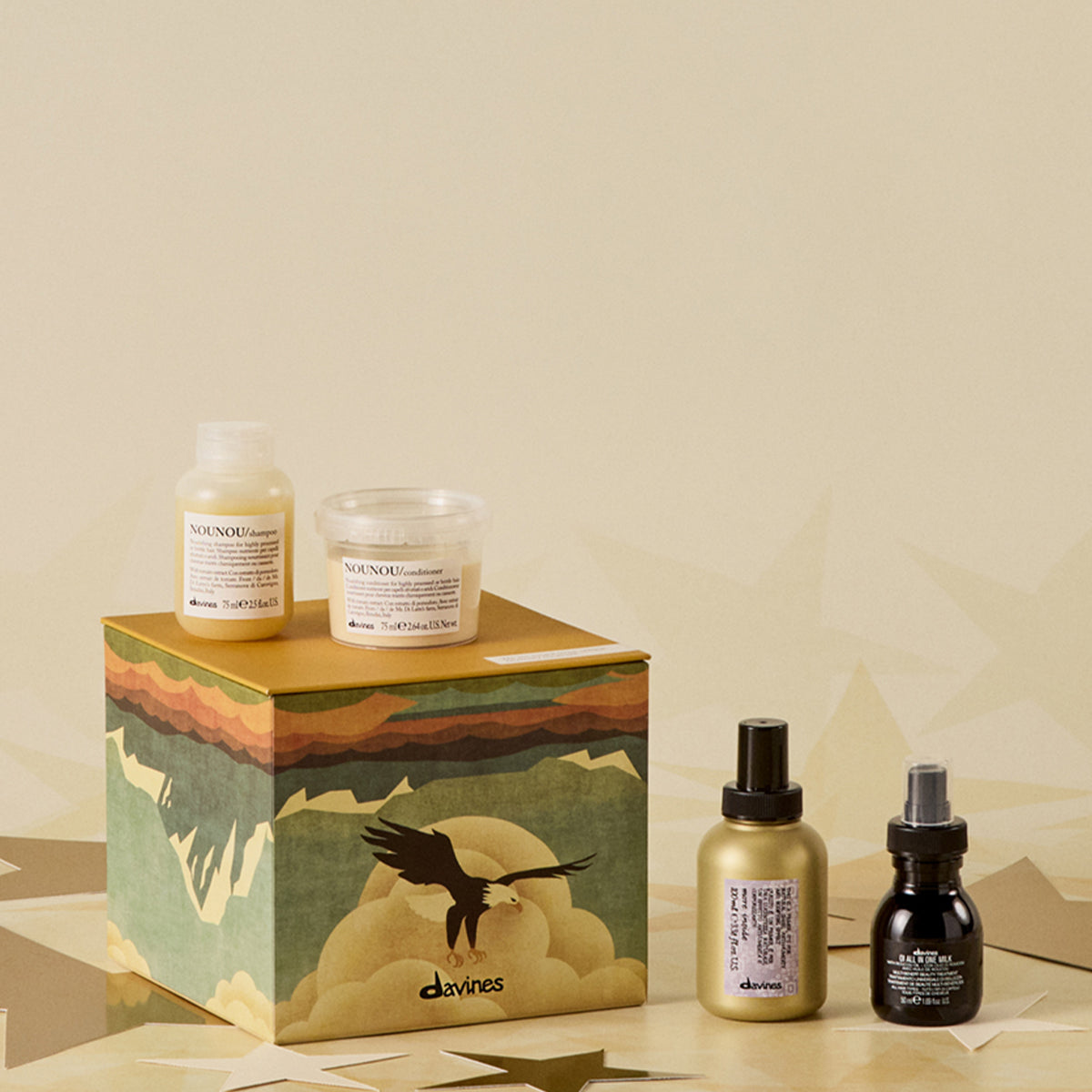 Translation missing: en.products.general.vendor: KIT Boreal Tundra Gift Set for All Hair Types  This discovery set is designed to nourish, protect, and enhance your hair with a bodifying effect, anti-humidity shield, and exceptional shine. Ideal for dry or treated hair, it leaves strands looking extraordinarily beautiful and healthy --DAVINES
