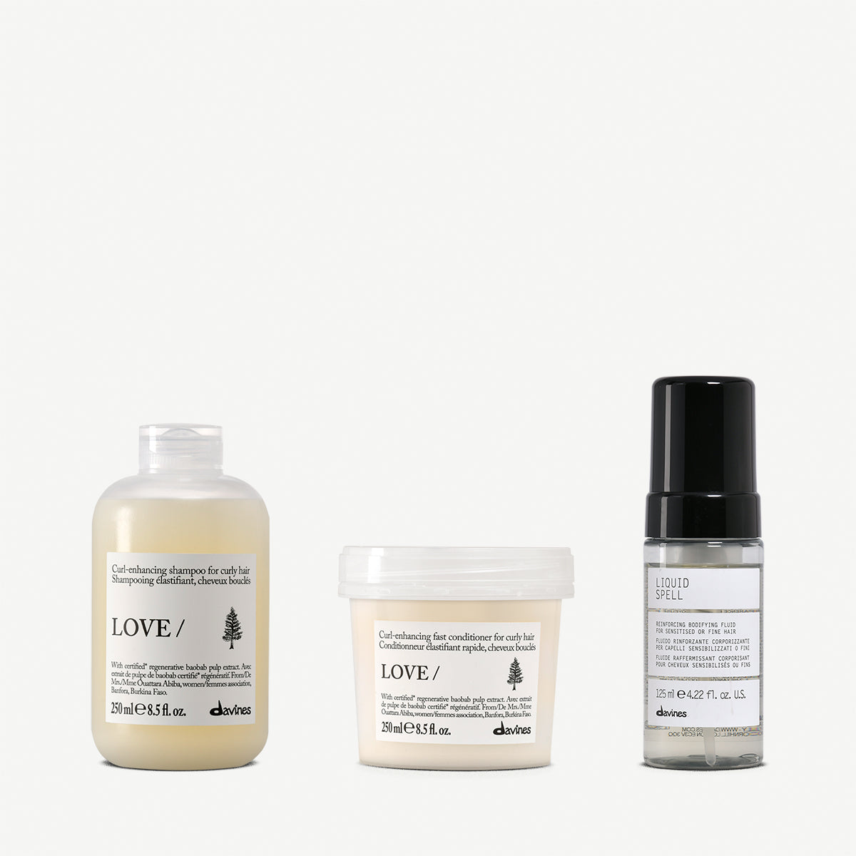 LOVE CURL Duo + Liquid Spell 1  1 kitDavines
