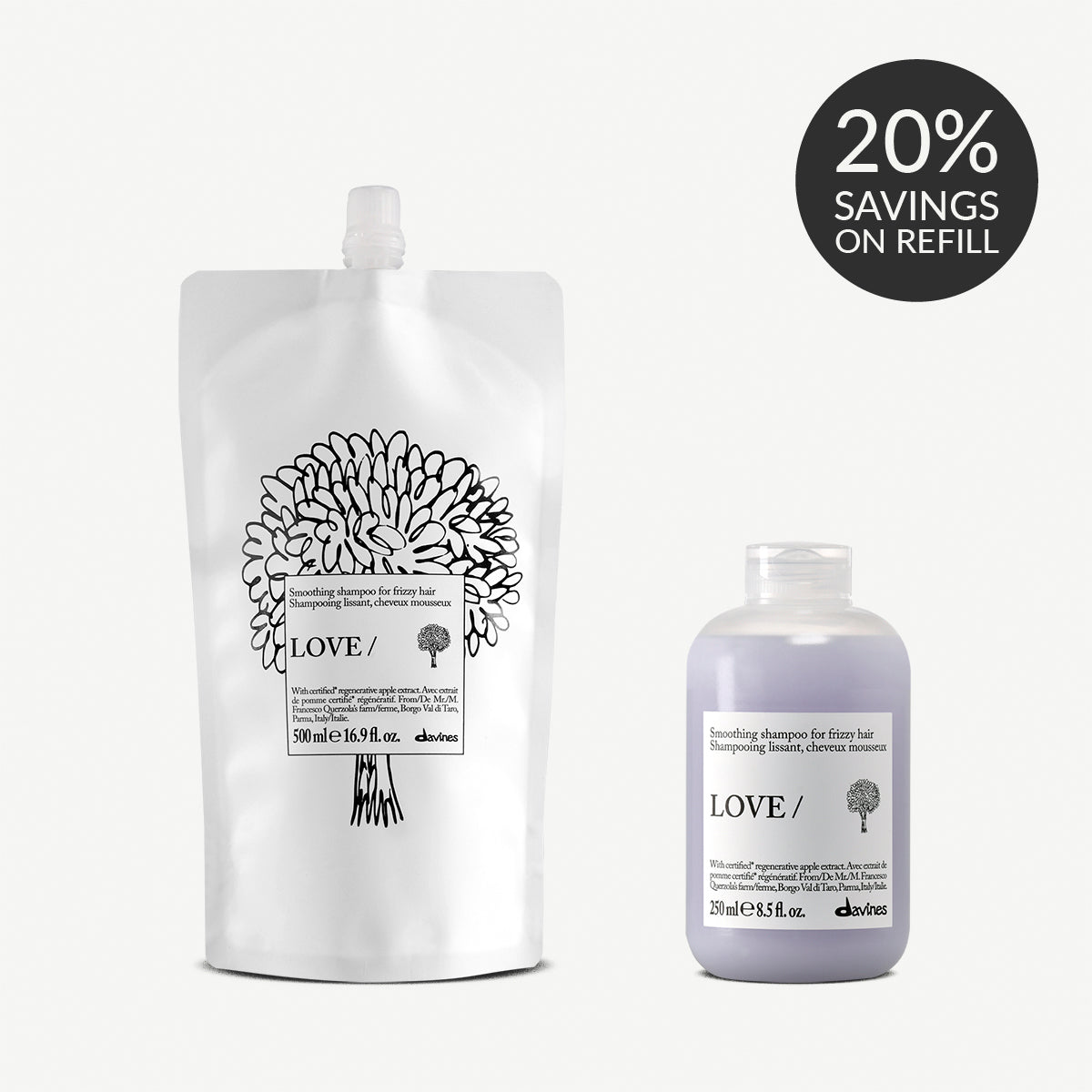LOVE SMOOTHING Shampoo Refill Duo 1  Davines
