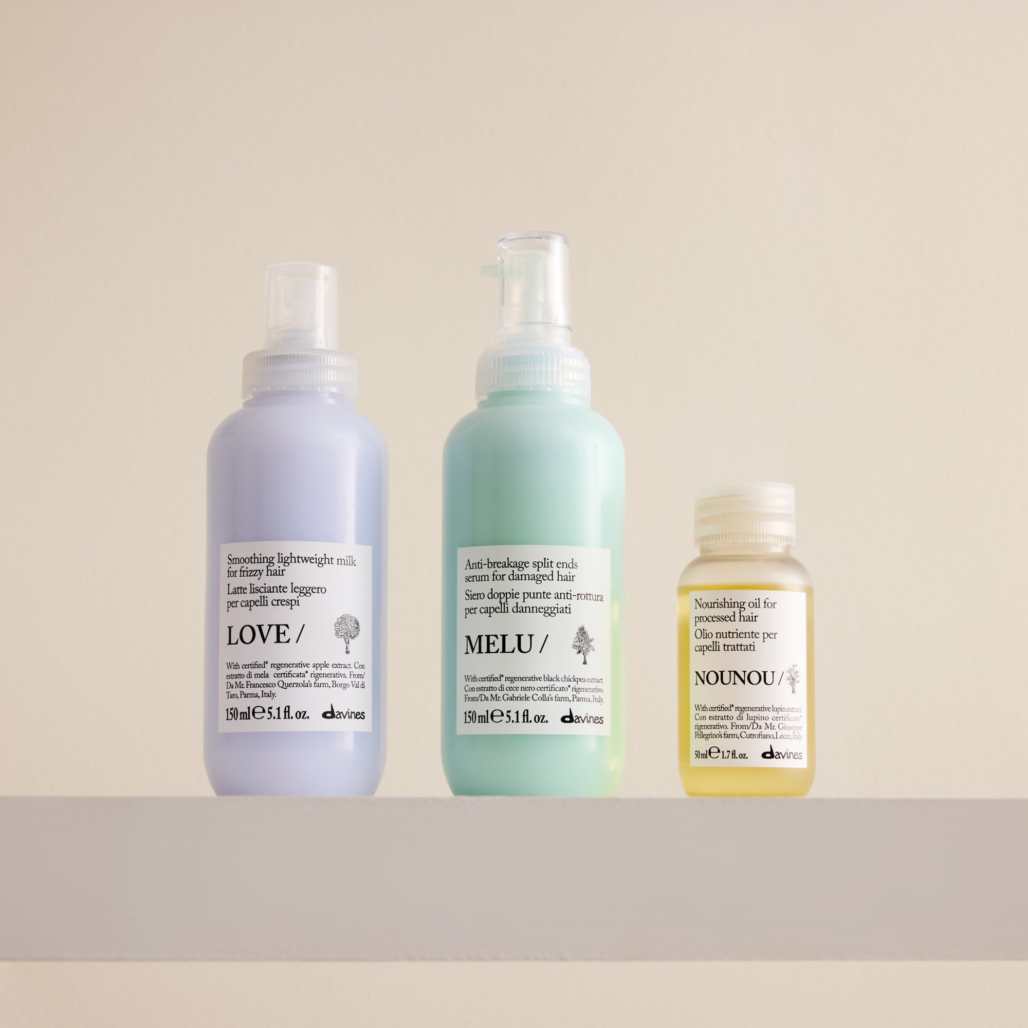 Davines NOUNOU 化粧水 & /skin regimen/ セット Nourishing Gift Set for Soft and Shiny Hair Boreal Tundra Gift Set